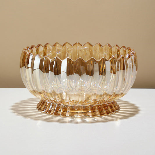 Luxury Glass Fruit Plate Decoration